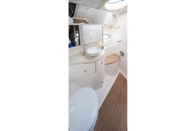 Slide: The Image of Luxurious bathroom interior of 2016 Regal 46 Sport Coupe yacht. - 63
