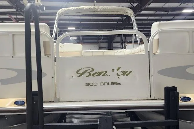 Slide: The Image of 2006 Bentley Pontoons 200/203 Cruise boat in storage facility. - 4