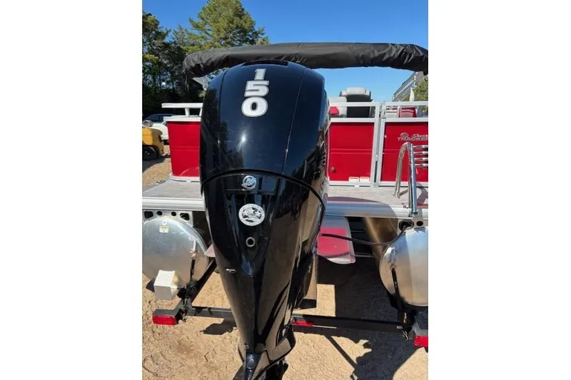 Slide: The Image of 2026 Sun Tracker Party Barge 22 RF DLX with 150 HP outboard motor. - 3