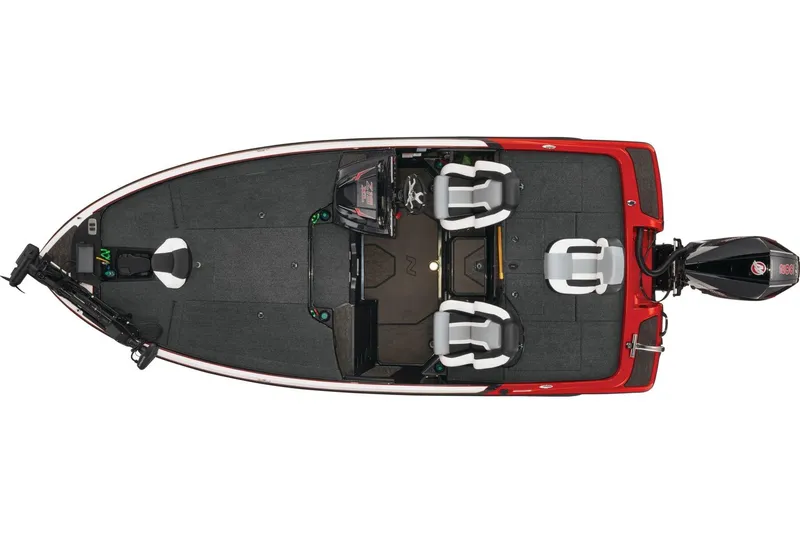 Slide: The Image of Interior of 2026 Nitro Z19 XL Pro boat showing foot pedal and controls. - 6