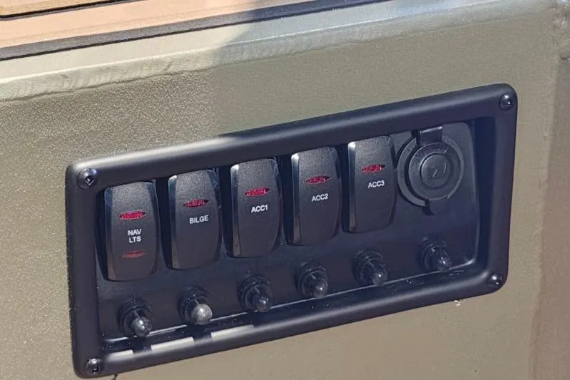 Slide: The Image of Control panel of 2026 Tracker Grizzly 1650 T Prairie Wings Edition boat. - 10