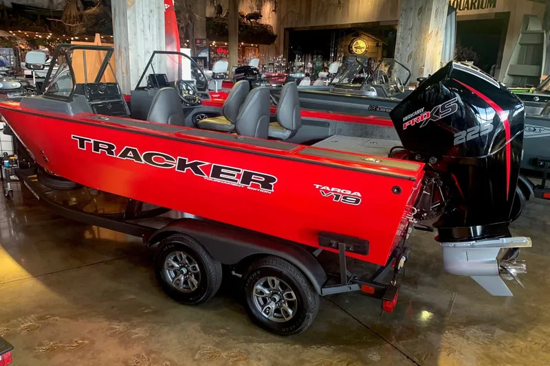 The Image of 2026 Tracker Targa V-19 WT boat with Mercury Pro XS 225 engine in showroom. - 0