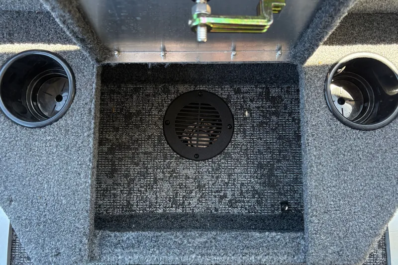 Slide: The Image of Interior of 2026 Tracker Pro Guide V-175 WT boat with cup holders and vent. - 31
