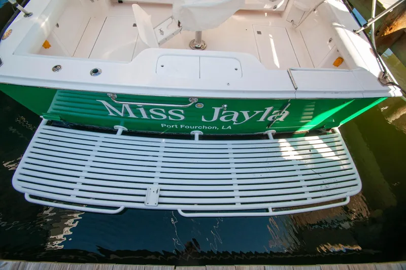 Slide: The Image of 2004 Cabo 40 Express boat, "Miss Jayla," docked at Port Fourchon, LA. - 13