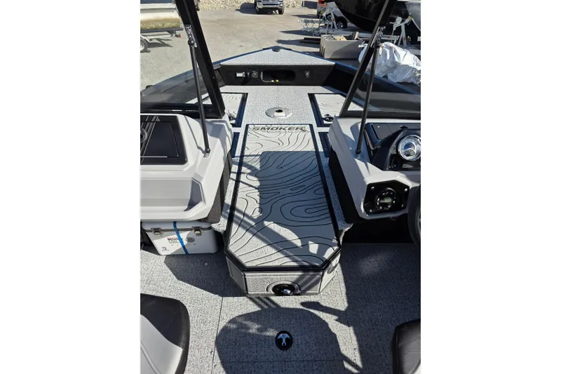 Slide: The Image of 2026 Smoker Craft Adventurer 188 DC boat interior with modern design and spacious layout. - 16