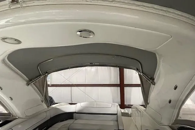 Slide: The Image of 2017 Formula 350 Crossover Bowrider interior with sleek seating and canopy. - 23