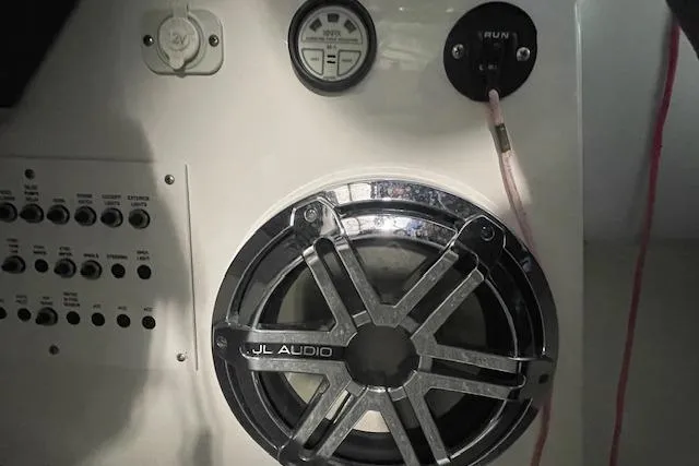 Slide: The Image of 2017 Formula 350 Crossover Bowrider audio system with JL Audio speaker and control panel. - 43