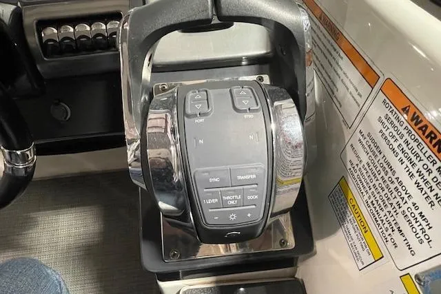 Slide: The Image of Control panel of 2017 Formula 350 Crossover Bowrider with warning labels. - 52