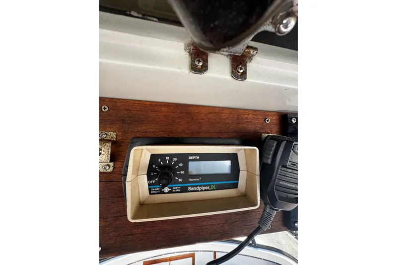 Slide: The Image of Stereo system 1986 Carver 42 Aft Cabin Motor Yacht helm interior. - 39