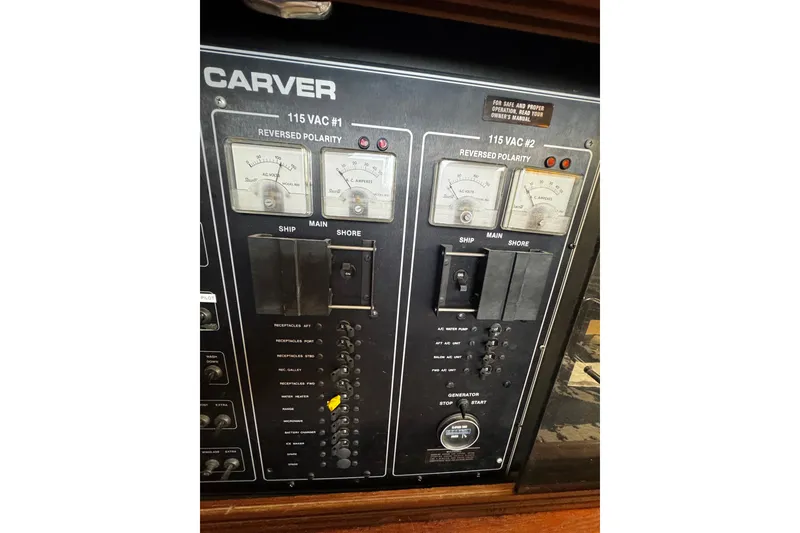 Slide: The Image of Sharp Carousel microwave in 1986 Carver 42 Aft Cabin Motor Yacht galley - 73