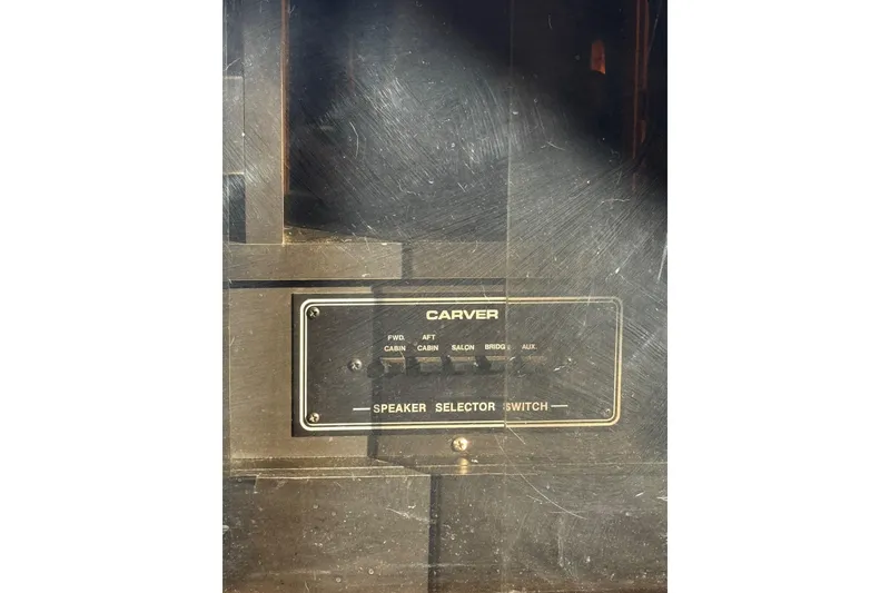 Slide: The Image of Open refrigerator inside 1986 Carver 42 Aft Cabin Motor Yacht kitchen area. - 74