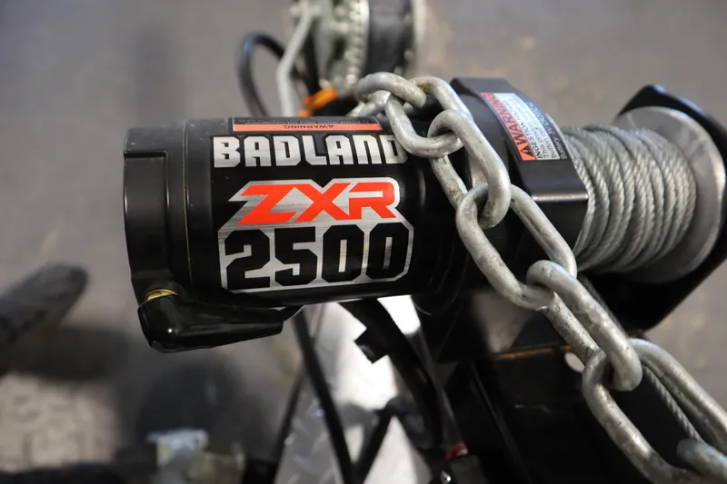 Slide: The Image of Badland ZXR 2500 winch on 2024 Starcraft Patriot 14 TL trailer. - 38