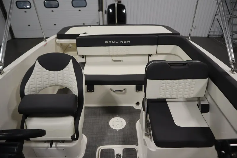 Slide: The Image of 2021 Bayliner VR5 Bowrider OB interior with stylish seating and modern design. - 34