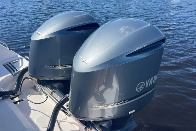 Slide: The Image of Grady-White Freedom 307 2011 boat interior with open storage compartment. - 12