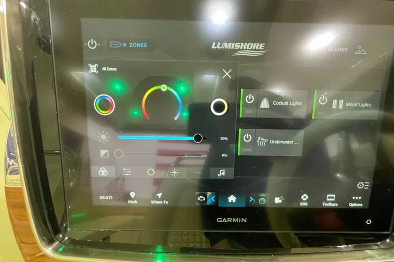 Slide: The Image of Control panel of 2026 Chris-Craft Launch 31 GT with Lumishore lighting system. - 40