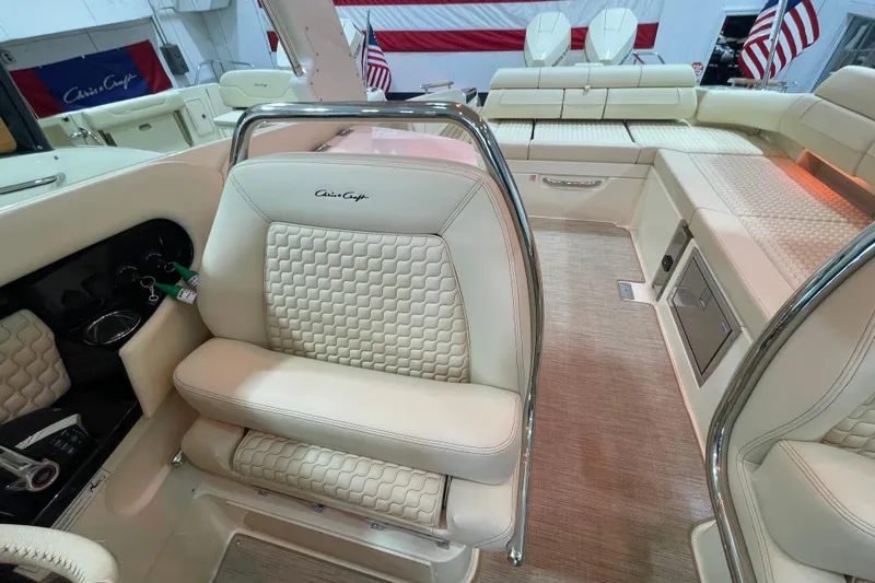 Slide: The Image of Luxurious interior of 2026 Chris-Craft Launch 31 GT with elegant seating and modern design. - 43