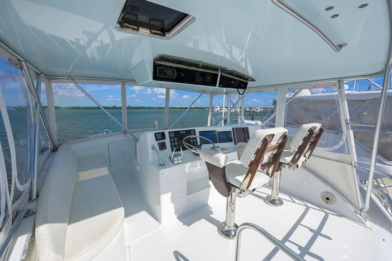 Slide: The Image of Post 50 SEANYLE - Flybridge - Helm - 10