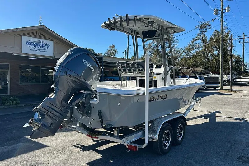 Slide: The Image of 2026 Sea Pro 210 Bay boat with Yamaha engine on trailer at Berkeley Outdoors. - 5