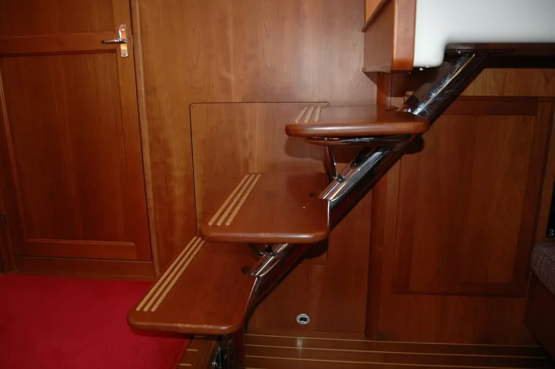 Slide: The Image of Wooden interior stairs on 2019 Sabre 38 Salon Express yacht. - 81