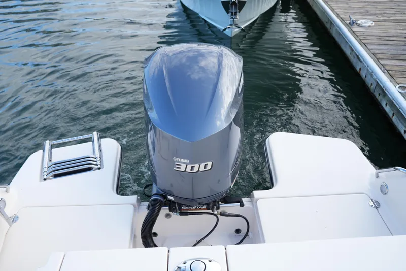 Slide: The Image of 2020 Grady-White Fisherman 236 with Yamaha 300 engine at dock. - 19