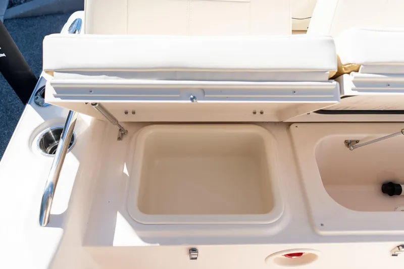 Slide: The Image of 2026 Grady-White 281 Coastal Explorer boat interior storage compartment. - 25