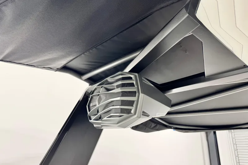 Slide: The Image of 2026 Nautique Super Air Nautique G23 Paragon speaker detail under canopy. - 6