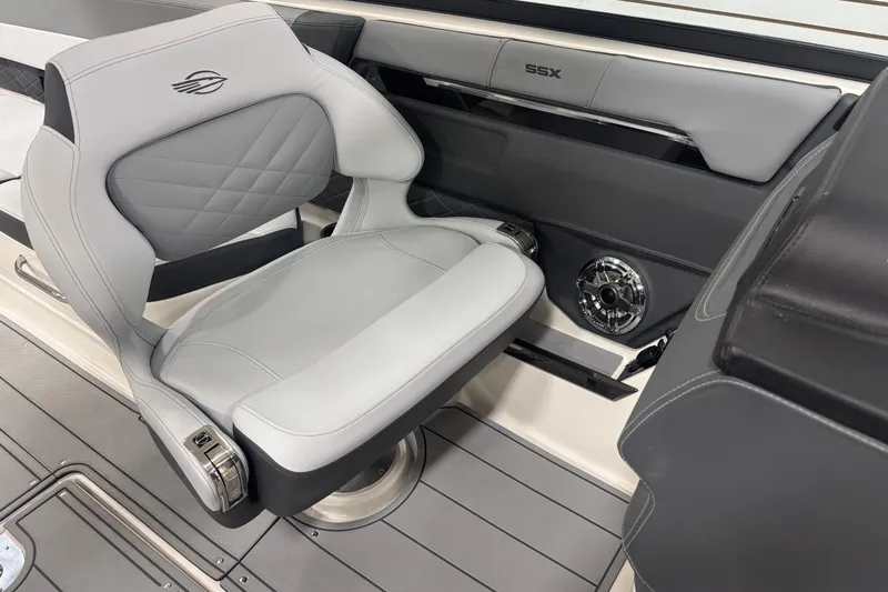 Slide: The Image of 2026 Chaparral SSX 30 boat interior with luxurious seating and modern design. - 14