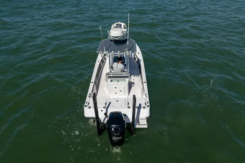 Slide: The Image of Bonefish, Bonefish Skiff, Carolina Skiff, Contender, Yellowfin, SeaVee, Regulator, Bay Boat, Power Pole, Mercury, REV Yacht Sales - 10