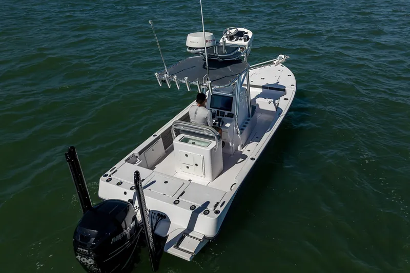 Slide: The Image of Bonefish, Bonefish Skiff, Carolina Skiff, Contender, Yellowfin, SeaVee, Regulator, Bay Boat, Power Pole, Mercury, REV Yacht Sales - 11