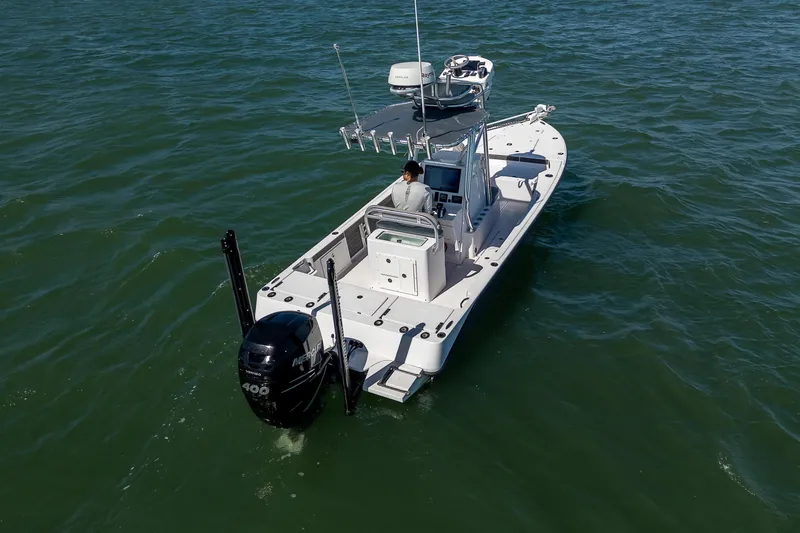 Slide: The Image of Bonefish, Bonefish Skiff, Carolina Skiff, Contender, Yellowfin, SeaVee, Regulator, Bay Boat, Power Pole, Mercury, REV Yacht Sales - 12