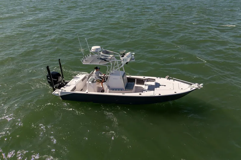 Slide: The Image of Bonefish, Bonefish Skiff, Carolina Skiff, Contender, Yellowfin, SeaVee, Regulator, Bay Boat, Power Pole, Mercury, REV Yacht Sales - 15