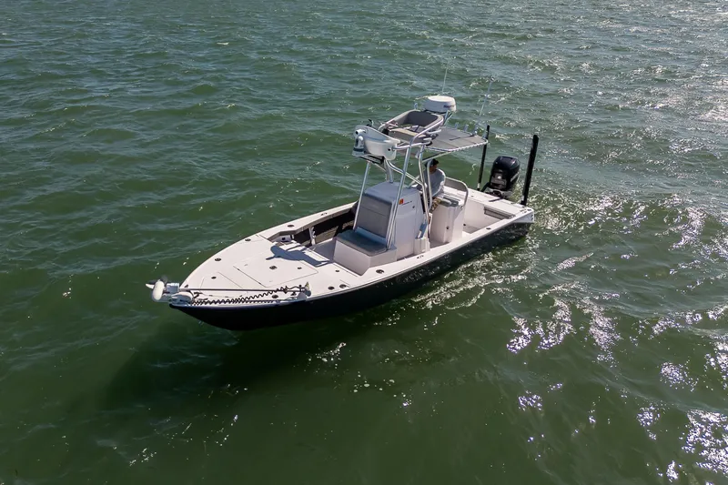 Slide: The Image of Bonefish, Bonefish Skiff, Carolina Skiff, Contender, Yellowfin, SeaVee, Regulator, Bay Boat, Power Pole, Mercury, REV Yacht Sales - 17