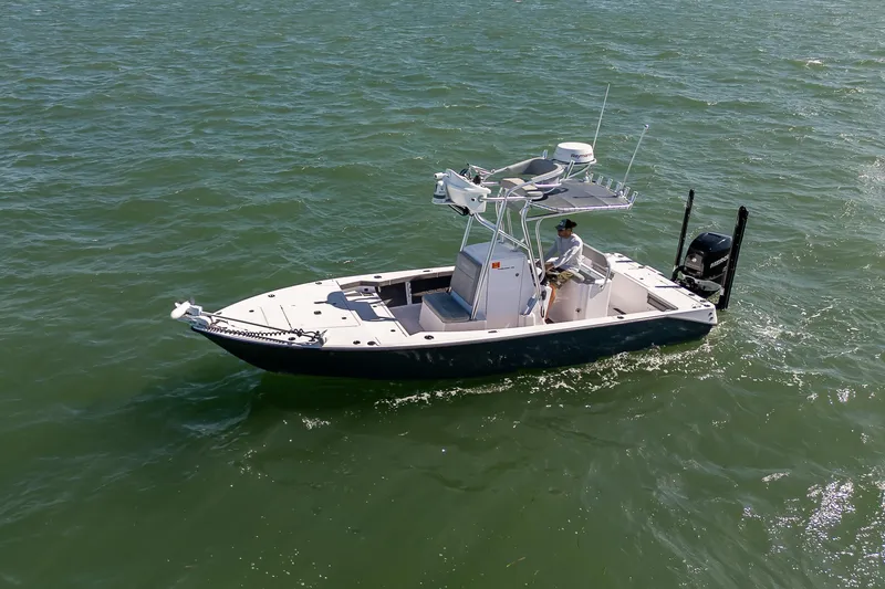 Slide: The Image of Bonefish, Bonefish Skiff, Carolina Skiff, Contender, Yellowfin, SeaVee, Regulator, Bay Boat, Power Pole, Mercury, REV Yacht Sales - 18