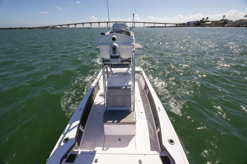 Slide: The Image of Bonefish, Bonefish Skiff, Carolina Skiff, Contender, Yellowfin, SeaVee, Regulator, Bay Boat, Power Pole, Mercury, REV Yacht Sales - 21