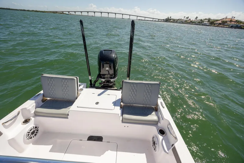 Slide: The Image of Bonefish, Bonefish Skiff, Carolina Skiff, Contender, Yellowfin, SeaVee, Regulator, Bay Boat, Power Pole, Mercury, REV Yacht Sales - 26