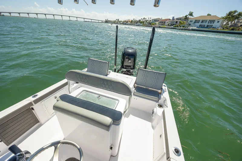 Slide: The Image of Bonefish, Bonefish Skiff, Carolina Skiff, Contender, Yellowfin, SeaVee, Regulator, Bay Boat, Power Pole, Mercury, REV Yacht Sales - 28