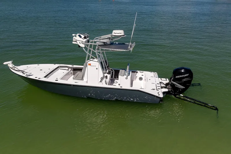 Slide: The Image of Bonefish, Bonefish Skiff, Carolina Skiff, Contender, Yellowfin, SeaVee, Regulator, Bay Boat, Power Pole, Mercury, REV Yacht Sales - 4