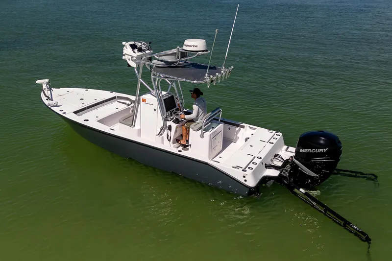 Slide: The Image of Bonefish, Bonefish Skiff, Carolina Skiff, Contender, Yellowfin, SeaVee, Regulator, Bay Boat, Power Pole, Mercury, REV Yacht Sales - 5