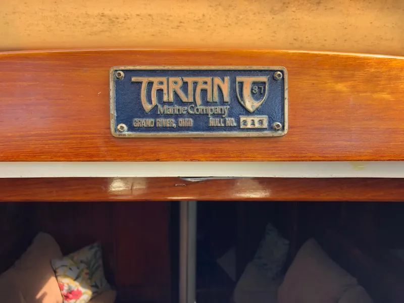 Slide: The Image of Plaque of 1979 Tartan 37C sailboat by Tartan Marine Company, Grand River, Ohio. - 29