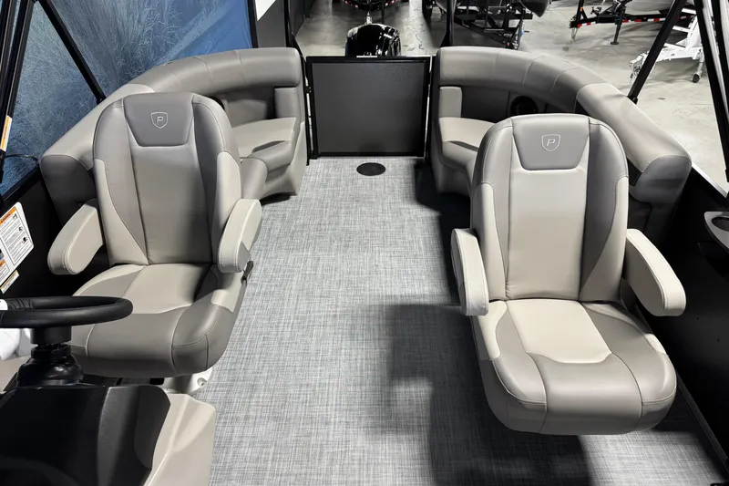 Slide: The Image of Interior of 2026 Premier 200 Sunscape RF boat with luxurious seating and modern design. - 11