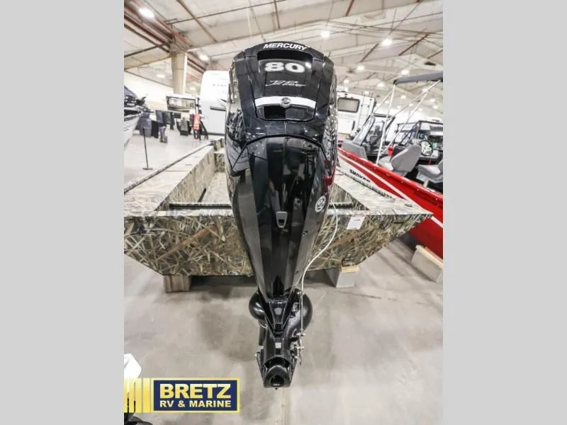 Slide: The Image of Sportsman 1866 T boat with Mercury 80 HP engine, 2025 model. - 10