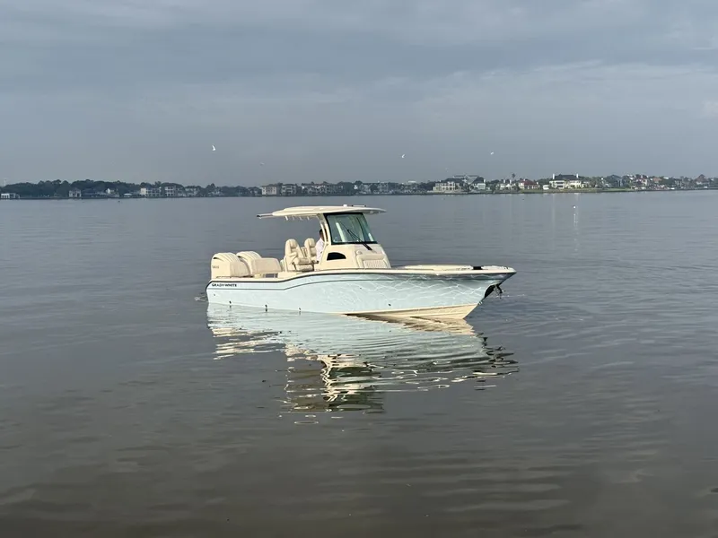 Slide: The Image of Grady-White 281 Coastal Explorer boat backrest, 2026 model. - 34