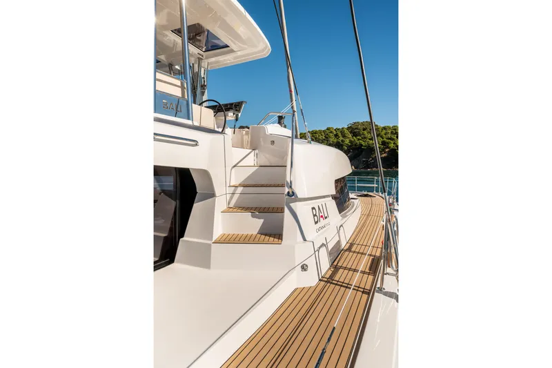 Slide: The Image of 2026 Bali 5.8 yacht with sleek deck design and modern features. - 14