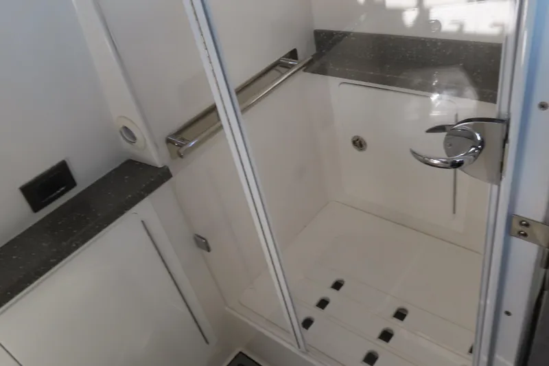 Slide: The Image of 2018 HCB 53 yacht bathroom with sleek design and modern fixtures. - 49