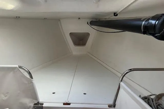 Slide: The Image of Interior view of 2017 J Boats J/88 sailboat, showcasing sleek, minimalist design. - 13