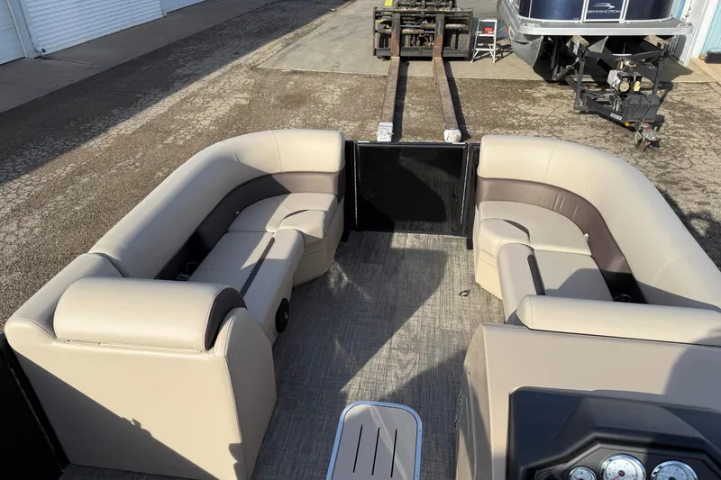 Slide: The Image of 2026 Bentley Pontoons Legacy 223 Navigator with spacious seating and modern design. - 11
