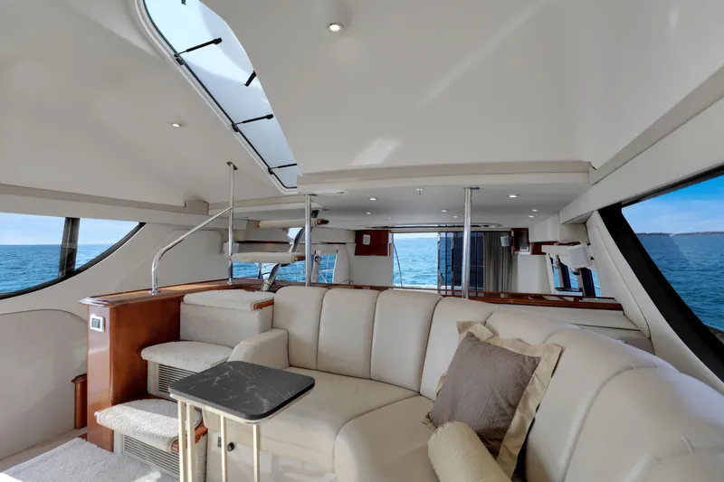 Slide: The Image of Luxurious interior of 2005 Carver 560 Voyager yacht with ocean view. - 58