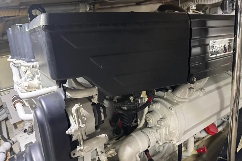 Slide: The Image of Engine compartment of a 2005 Carver 560 Voyager with Volvo Penta components. - 88