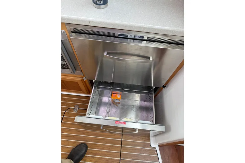 Slide: The Image of Stainless steel drawer in 2014 Back Cove 37 yacht kitchen interior. - 13
