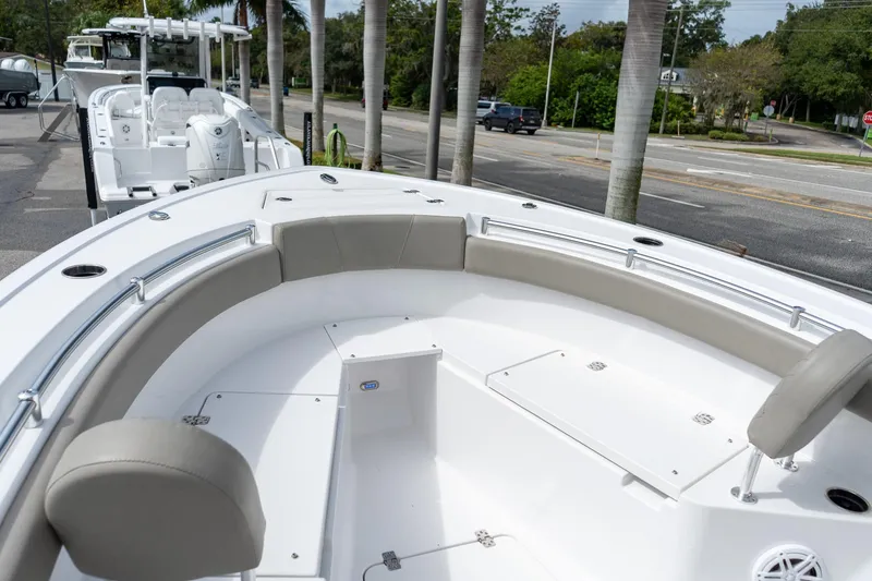 Slide: The Image of 2025 Sportsman Open 212 Center Console boat with spacious seating and sleek design. - 43